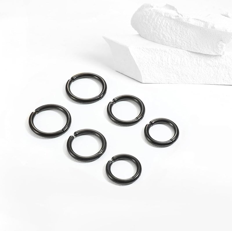 SIISPRI 3 Pairs Clip On Huggie Earrings for Men Women, Unisex Surgical Stainless Steel Hypoallergenic Earrings,Small Hoop Earrings, Polished for Non Pierced Earrings - Image 4